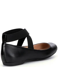Jessica Simpson Mandalaye Leather Square-Toe Ballet Flats