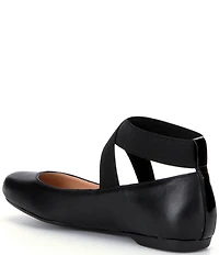 Jessica Simpson Mandalaye Leather Square-Toe Ballet Flats