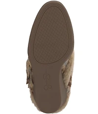 Jessica Simpson Meztyn Plaid Shearling Wedge Booties