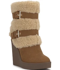 Jessica Simpson Meztyn Shearling Wedge Booties