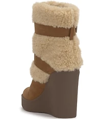 Jessica Simpson Meztyn Shearling Wedge Booties