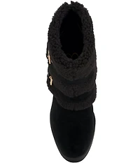 Jessica Simpson Meztyn Suede Shearling Wedge Booties