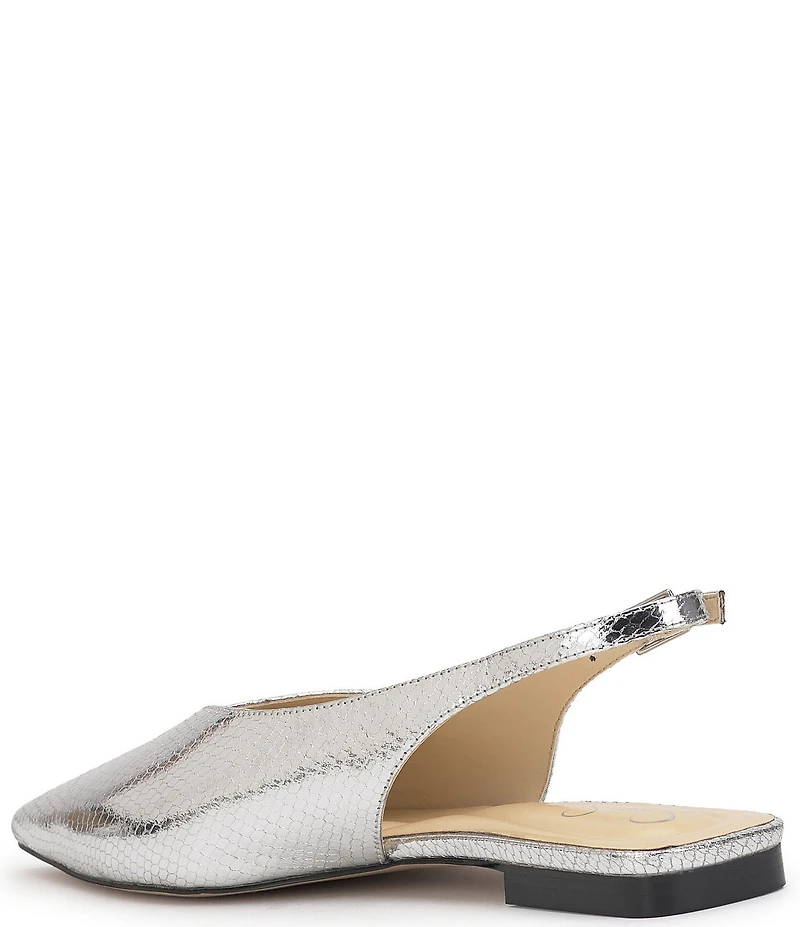Jessica Simpson Mezzah Embossed Faux Leather Slingback Flats