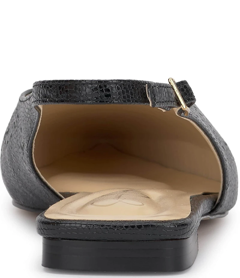 Jessica Simpson Mezzah Embossed Faux Leather Slingback Flats