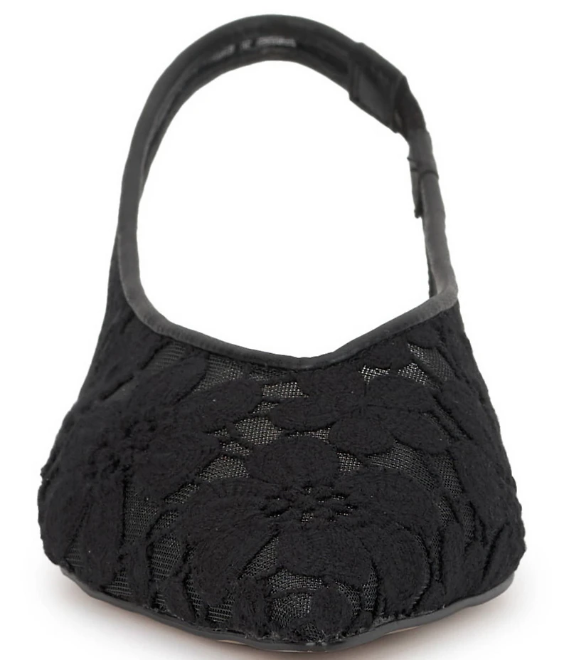 Jessica Simpson Mezzah Flower Mesh Pointed Toe Slingback Flats