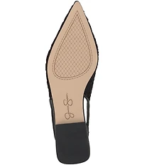 Jessica Simpson Mezzah Flower Mesh Pointed Toe Slingback Flats