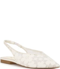 Jessica Simpson Mezzah Flower Mesh Pointed Toe Slingback Flats