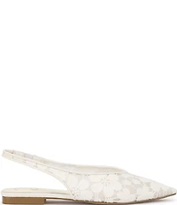 Jessica Simpson Mezzah Flower Mesh Pointed Toe Slingback Flats