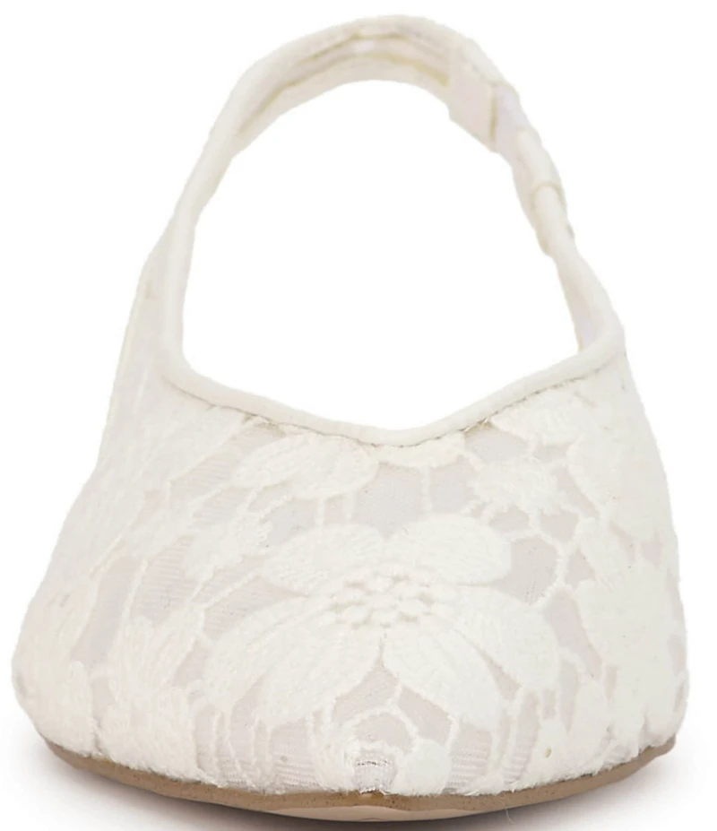 Jessica Simpson Mezzah Flower Mesh Pointed Toe Slingback Flats