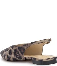Jessica Simpson Mezzah Leopard Rhinestone Slingback Flats