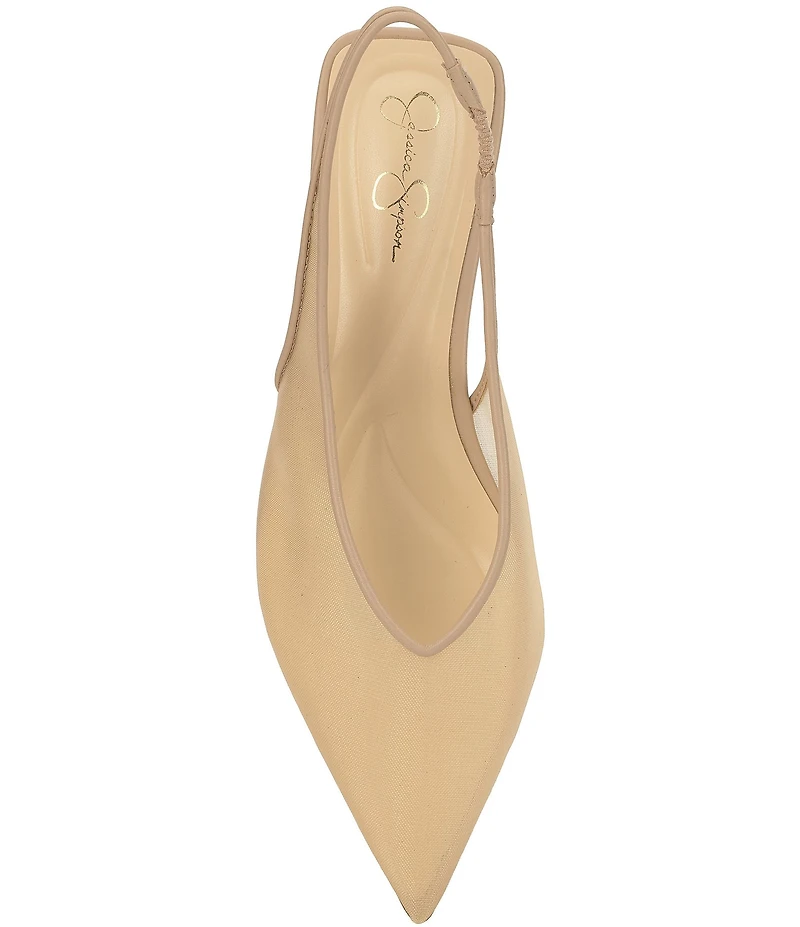 Jessica Simpson Mezzah Mesh Pointed Toe Slingback Flats