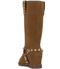 Jessica Simpson Milley Suede Studded Moto Boots
