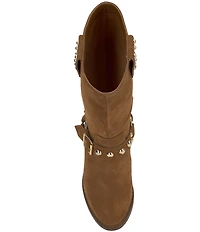 Jessica Simpson Milley Suede Studded Moto Boots