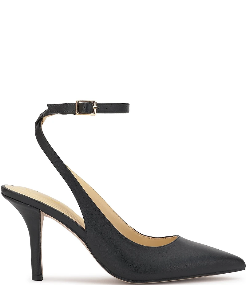 Jessica Simpson Miriale Leather Slingback Ankle Strap Pumps