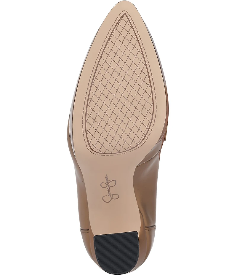 Jessica Simpson Nanelie Metallic Patent Block Heel Platform Loafer Pumps