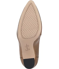Jessica Simpson Nanelie Metallic Patent Block Heel Platform Loafer Pumps