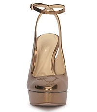 Jessica Simpson Nelica Metallic Ankle Strap Platform Pumps