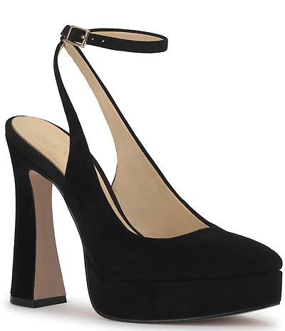 Jessica Simpson Nelica Suede Ankle Strap Platform Pumps