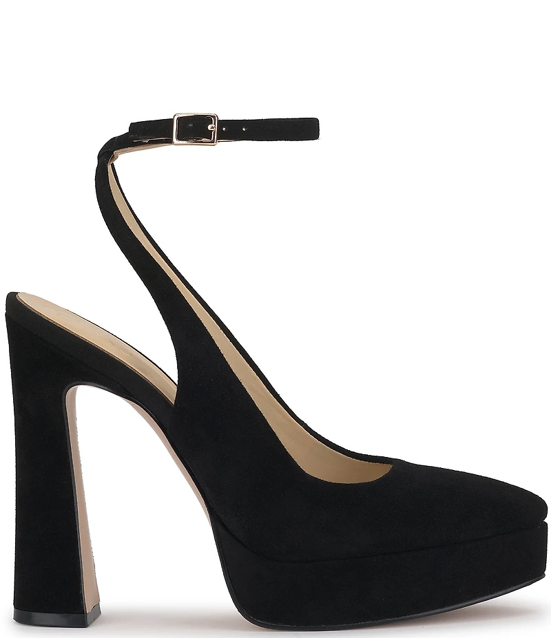 Jessica Simpson Nelica Suede Ankle Strap Platform Pumps