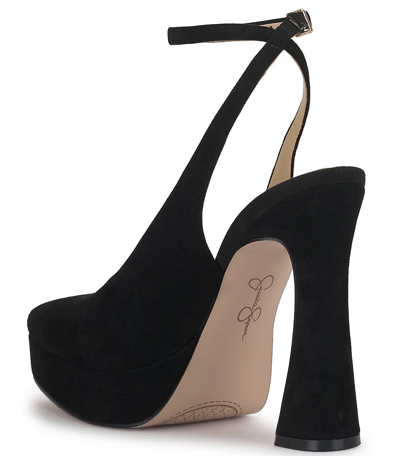 Jessica Simpson Nelica Suede Ankle Strap Platform Pumps