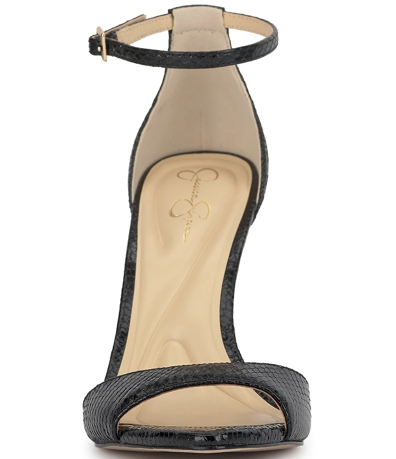 Jessica Simpson Nelira Snake Embossed Ankle Strap Dress Sandals