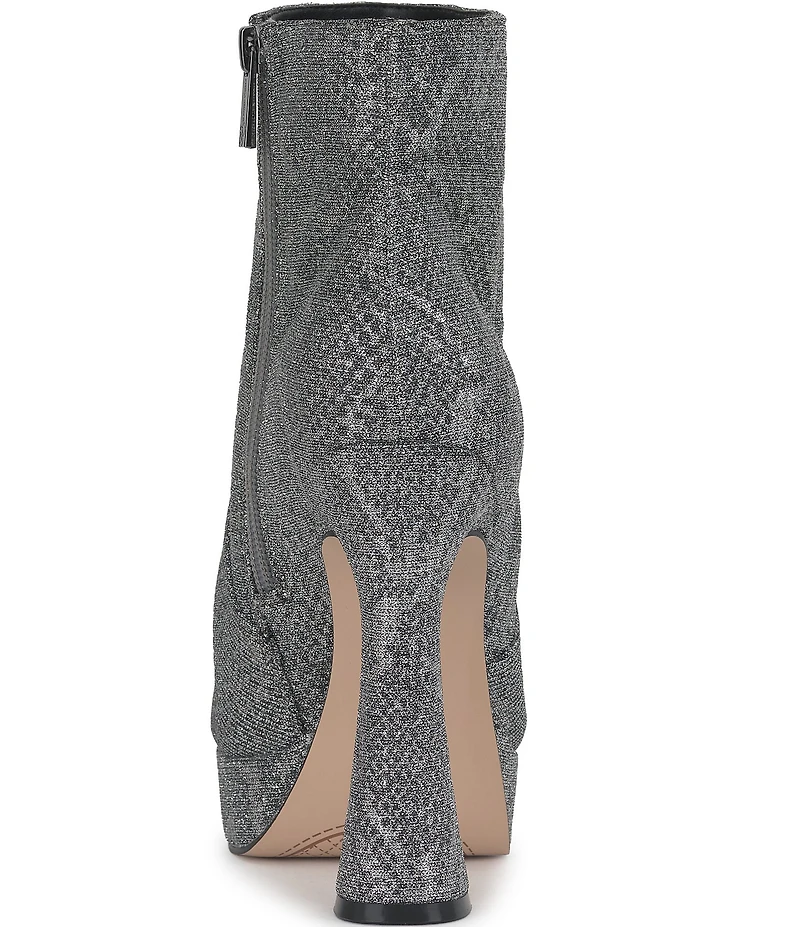 Jessica Simpson Nerix Snake Print Glitter Platform Booties