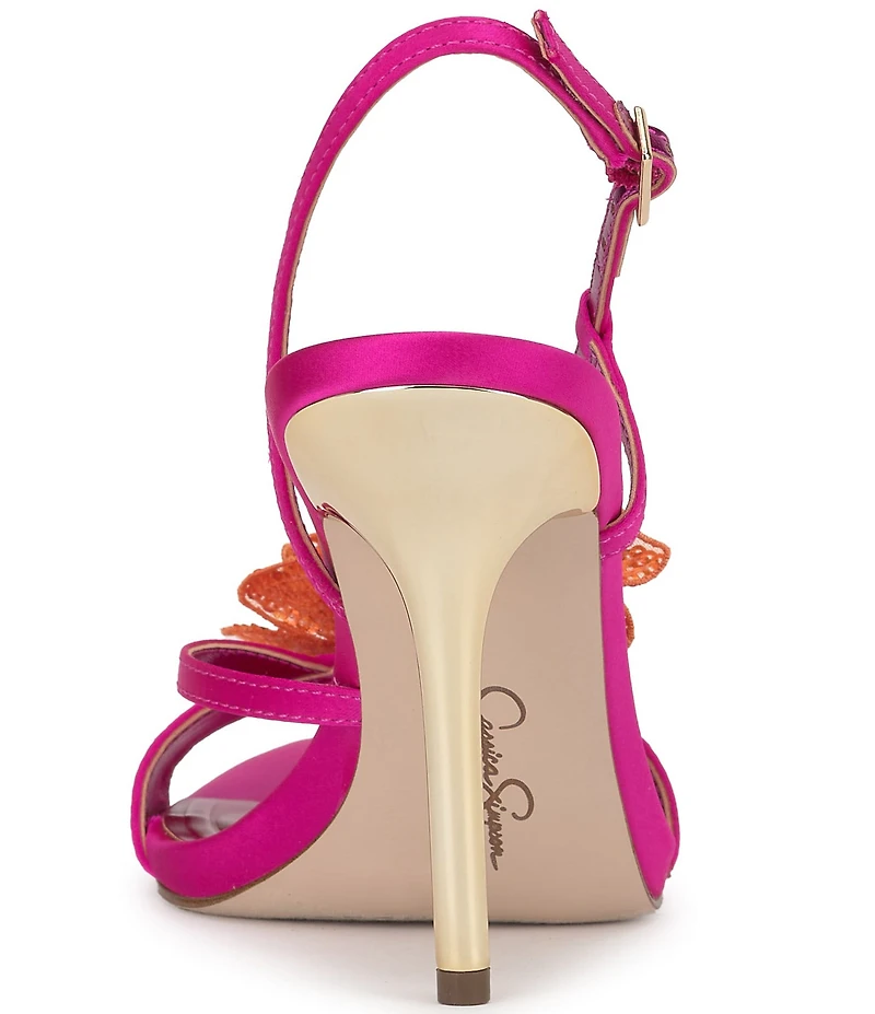 Jessica Simpson Nivory 3D Floral Embellished Dress Sandals