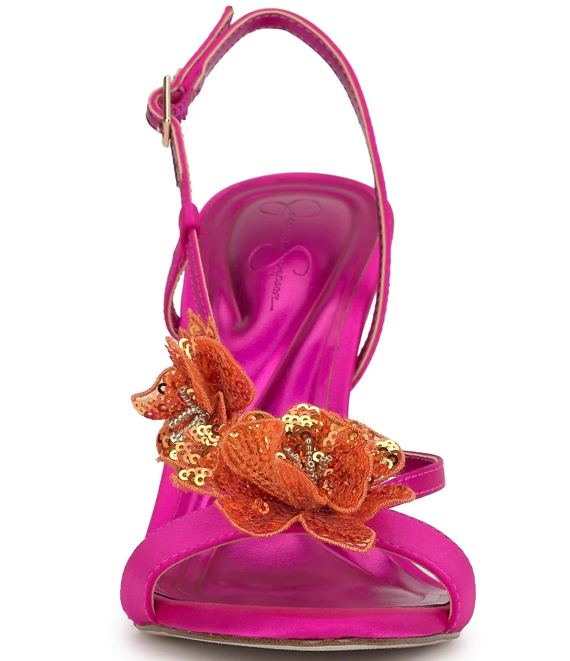 Jessica Simpson Nivory 3D Floral Embellished Dress Sandals