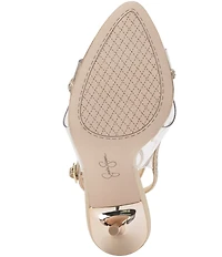 Jessica Simpson Novina Rhinestone Clear Strap Dress Sandals