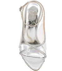 Jessica Simpson Novina Rhinestone Clear Strap Dress Sandals