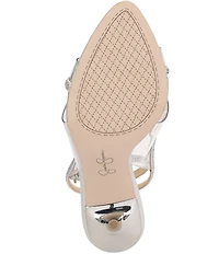 Jessica Simpson Novina Rhinestone Clear Strap Dress Sandals