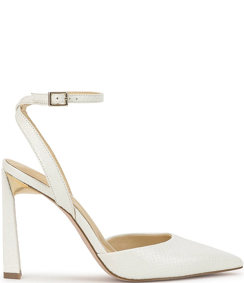 Jessica Simpson Ocanna Snake Embossed Ankle Wrap Pumps