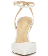 Jessica Simpson Ocanna Snake Embossed Ankle Wrap Pumps