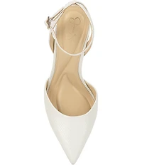 Jessica Simpson Ocanna Snake Embossed Ankle Wrap Pumps