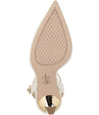 Jessica Simpson Ocanna Snake Embossed Ankle Wrap Pumps