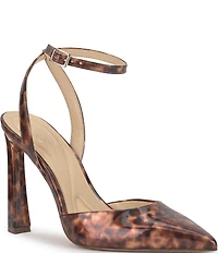 Jessica Simpson Ocanna Tortoise Patent Ankle Strap Pumps