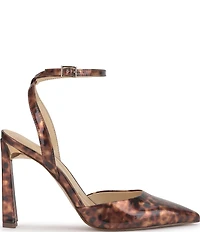 Jessica Simpson Ocanna Tortoise Patent Ankle Strap Pumps