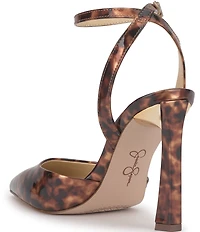 Jessica Simpson Ocanna Tortoise Patent Ankle Strap Pumps