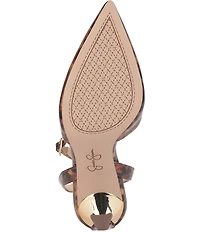 Jessica Simpson Ocanna Tortoise Patent Ankle Strap Pumps