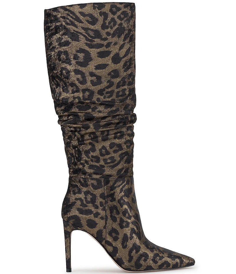 Jessica Simpson Ohena Slouch Leopard Print Knee High Boots
