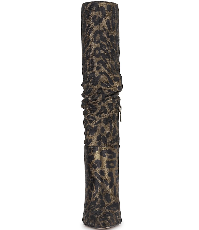 Jessica Simpson Ohena Slouch Leopard Print Knee High Boots