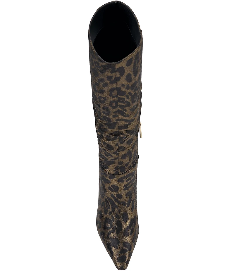 Jessica Simpson Ohena Slouch Leopard Print Knee High Boots