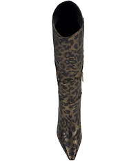 Jessica Simpson Ohena Slouch Leopard Print Knee High Boots