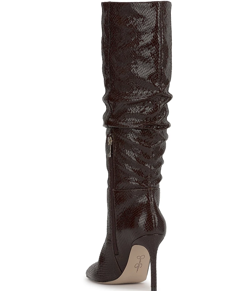 Jessica Simpson Ohena Slouch Snake Embossed Knee High Boots