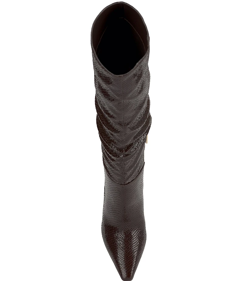 Jessica Simpson Ohena Slouch Snake Embossed Knee High Boots
