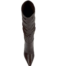 Jessica Simpson Ohena Slouch Snake Embossed Knee High Boots