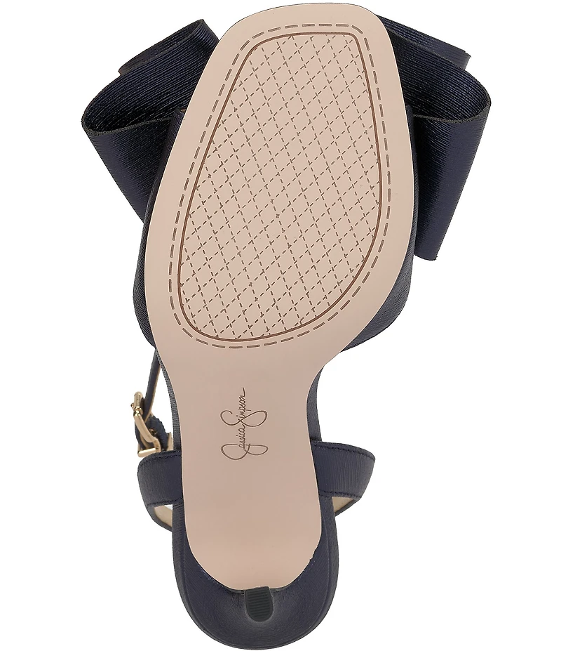 Jessica Simpson Olivine Textured Bow Ankle Strap Dress Sandals