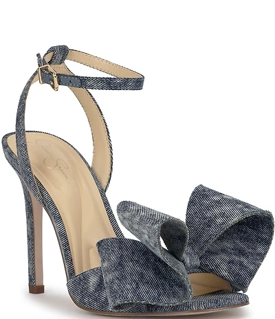 Jessica Simpson Olivine Denim Bow Dress Sandals