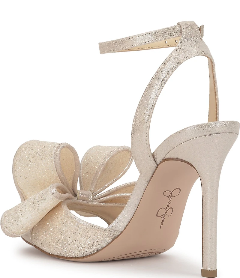 Jessica Simpson Olivine Floral Glitter Lace Oversized Bow Dress Sandals