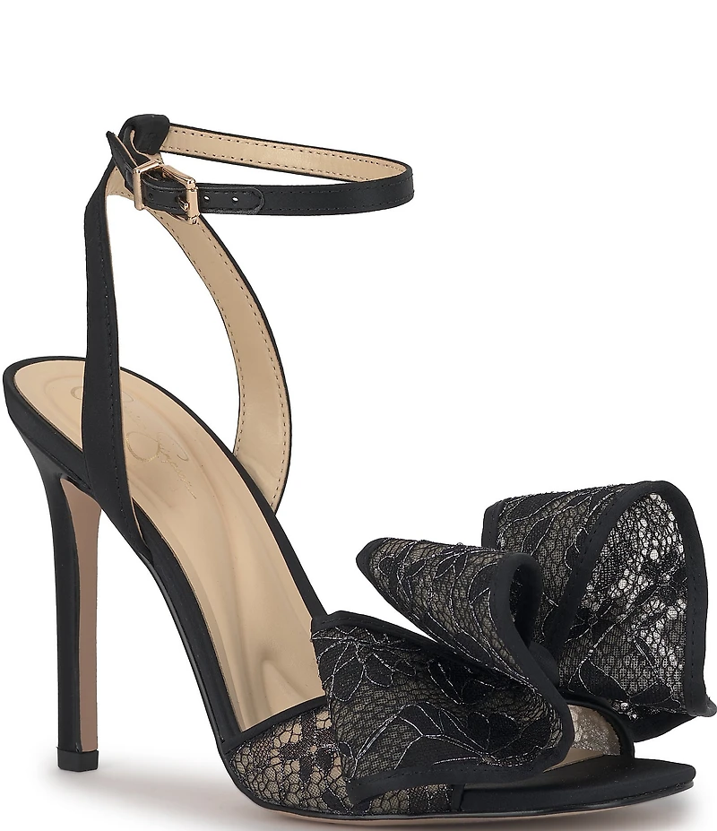 Jessica Simpson Olivine Lace Flower Bow Dress Sandals